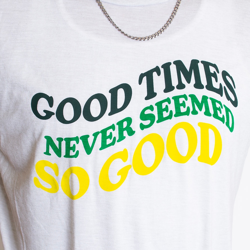 Ducks Spirit, Ivy Citizens, White, Crew Neck, Polyester Blend, Men, Unisex, Reprieve, Multi-color, Good Time Never Seems so Good, T-Shirt, 754480